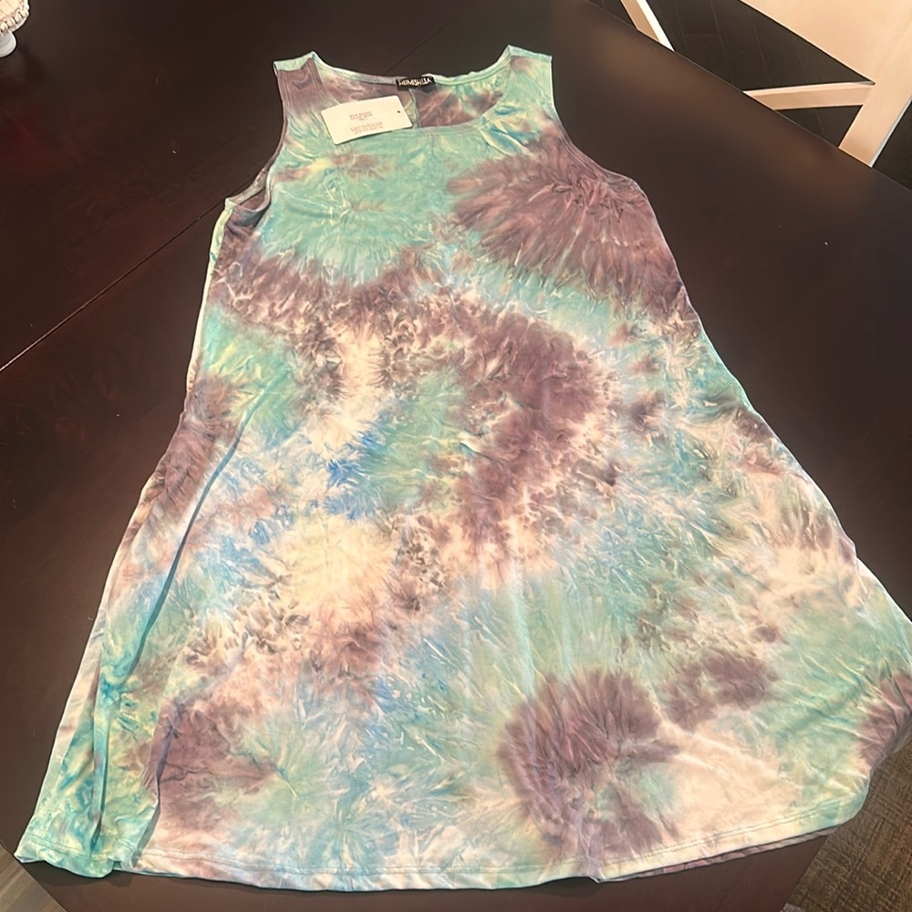 NWT Tie dye slip dress - size Large
